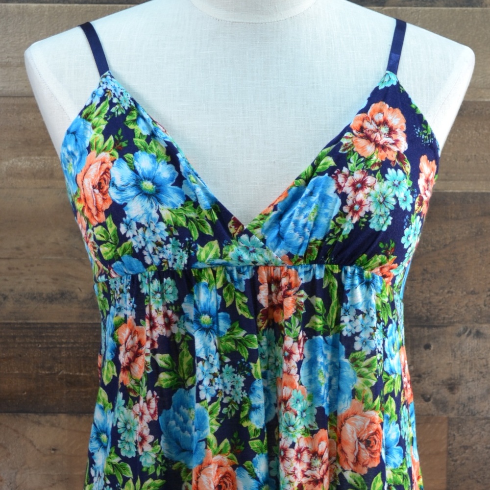 One Clothing Sundress Multi-Colored Floral Print L
